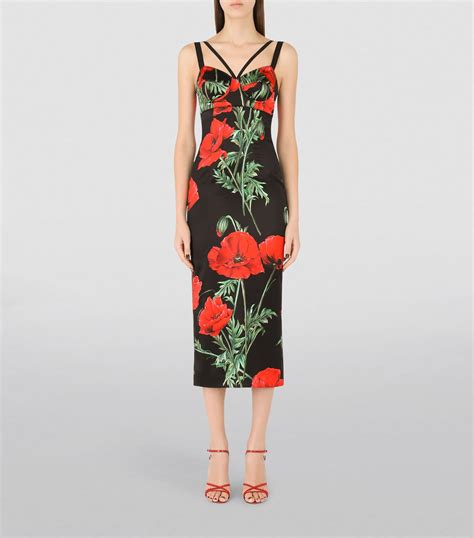 dolce gabbana floral midi dress|dolce gabbana floral dress sale.